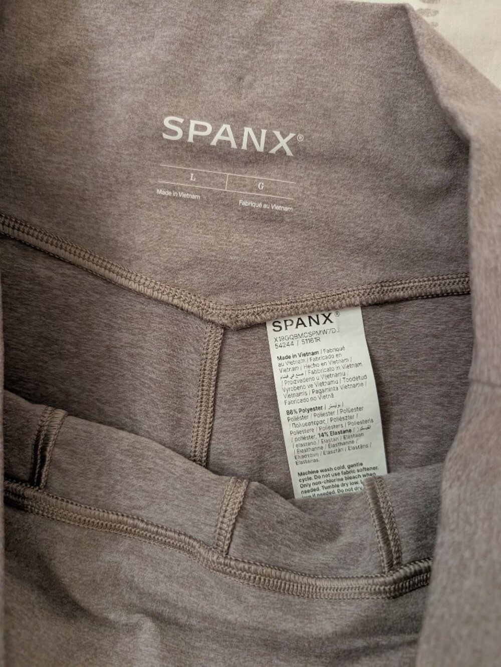 Spanx Size L Joggers "coastal fog"